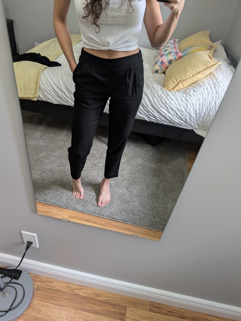 Joe Fresh Black Tailored Ankle Pants